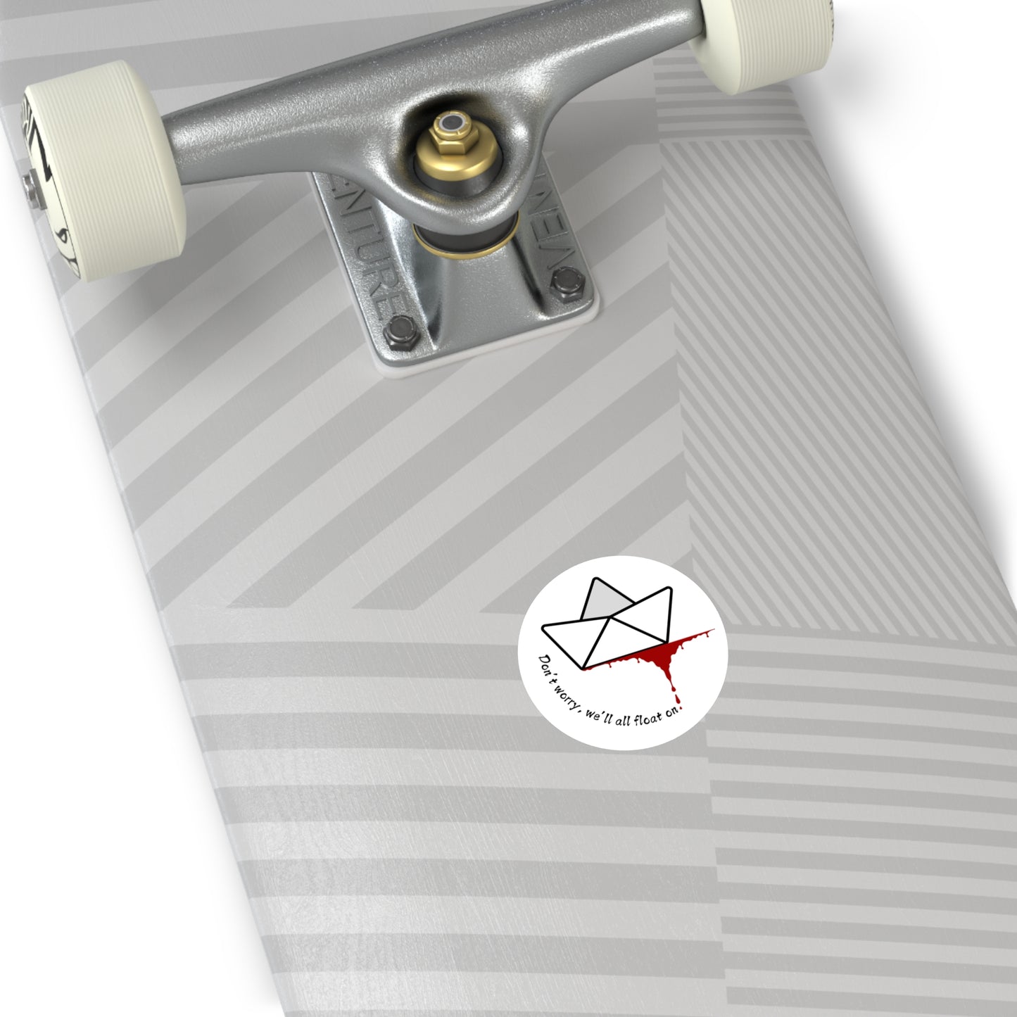 Floating On Round Stickers, Indoor\Outdoor