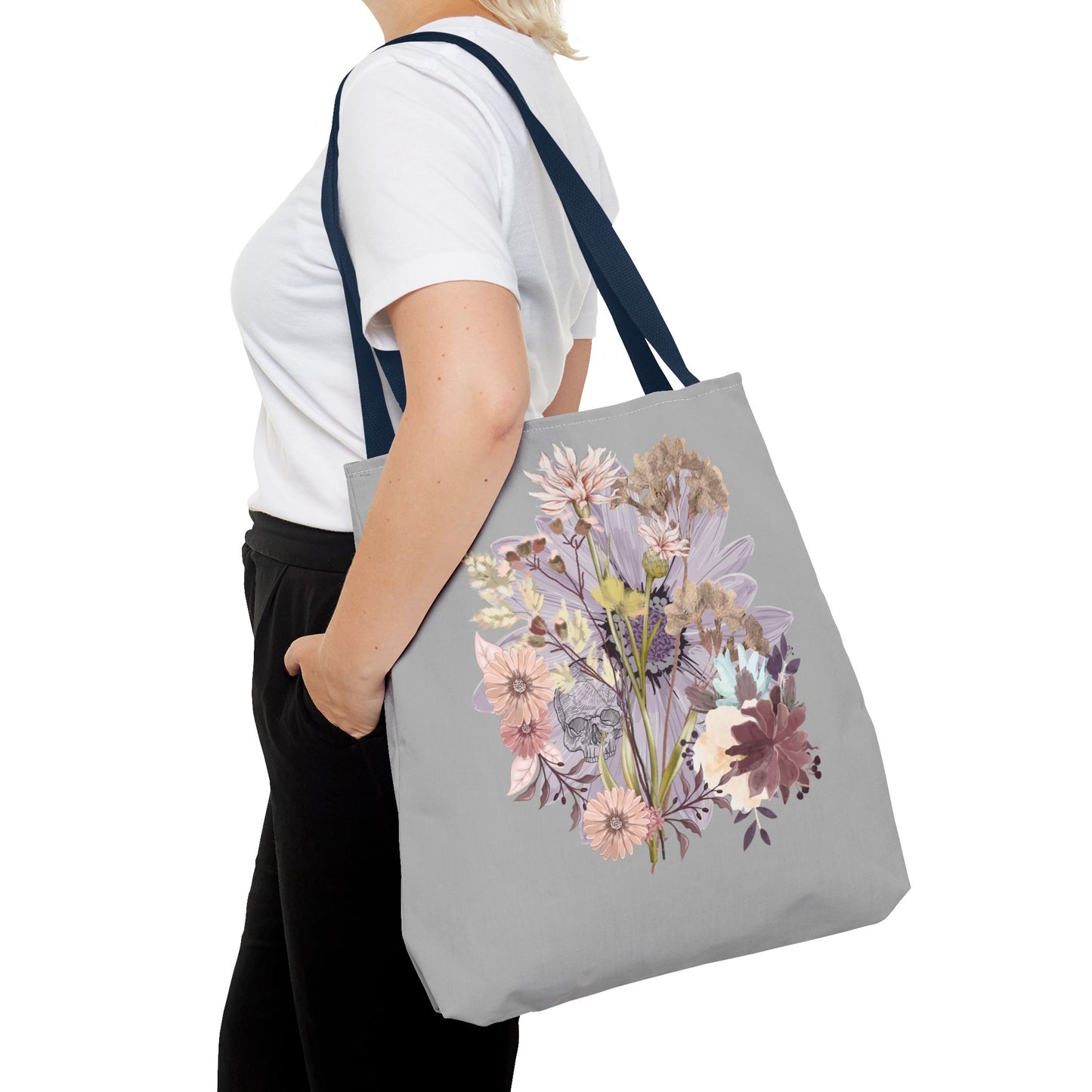 Floral Tote Bag - Vibrant Botanical Design, Spacious Shopping Companion, Eco-Friendly Gift for Nature Lovers, Perfect for Everyday Use