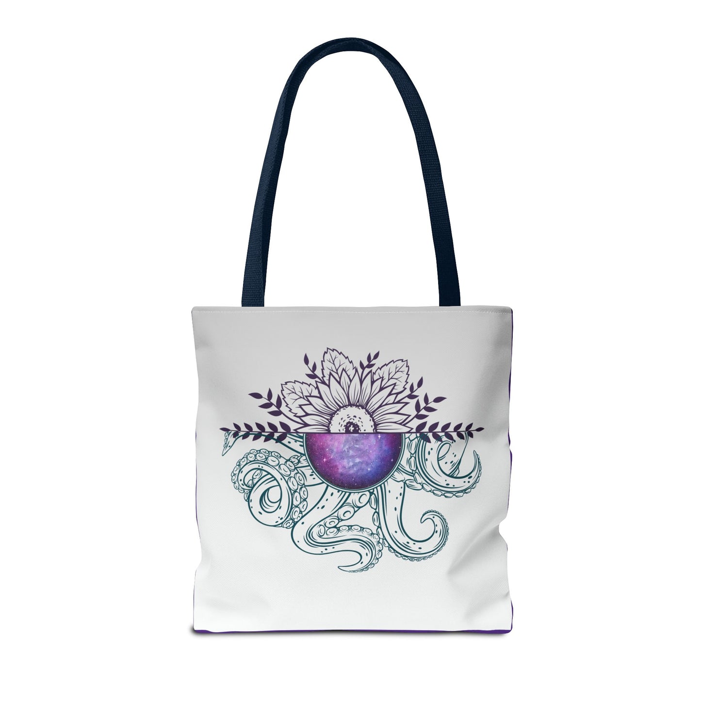 Whimsical Octopus Floral Tote Bag, Beach Bag, Grocery Tote, Eco-Friendly Bag, Gift for Ocean Lovers, Unique Art Carryall