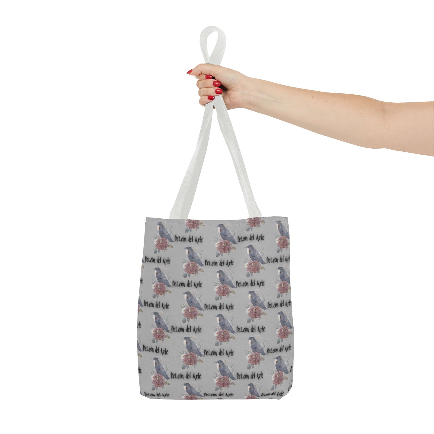 Charming Floral Tote Bag with Bird Design, Perfect for Casual Outings, Eco-Friendly Gift, Beach Bag, Everyday Carry-All
