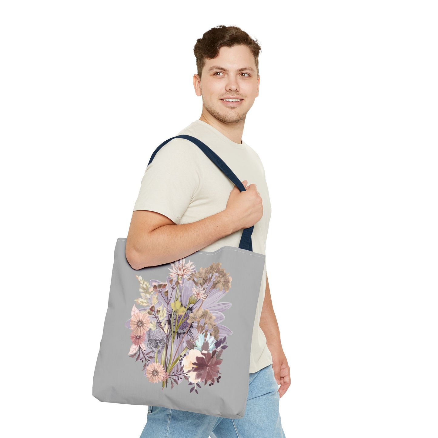 Floral Tote Bag - Vibrant Botanical Design, Spacious Shopping Companion, Eco-Friendly Gift for Nature Lovers, Perfect for Everyday Use