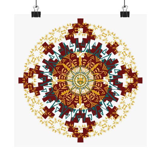 Bohemian Mandala Horizontal Poster, Art Print, Home Decor, Gift for Yoga Lovers, Wall Art, Meditation Decoration