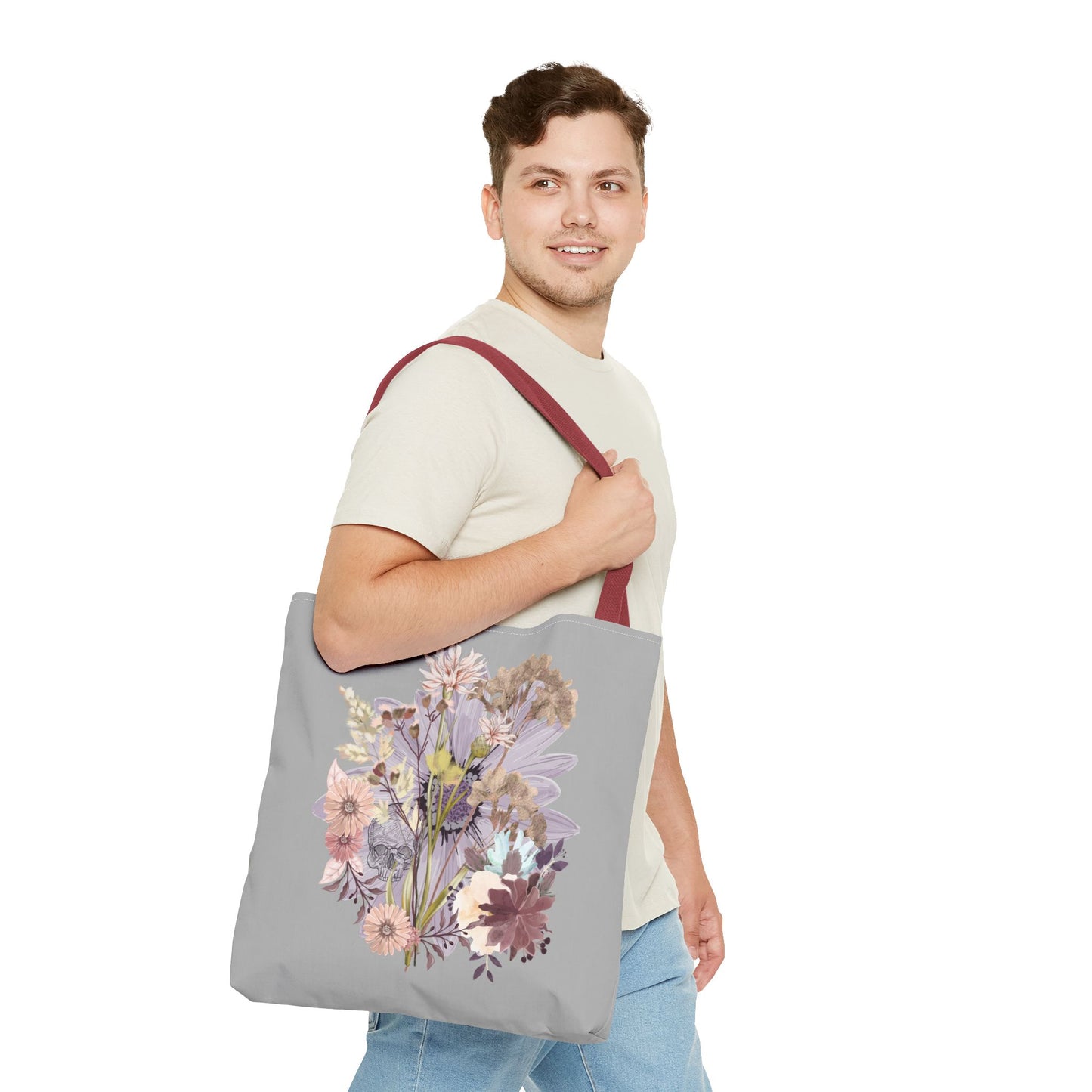 Floral Tote Bag - Vibrant Botanical Design, Spacious Shopping Companion, Eco-Friendly Gift for Nature Lovers, Perfect for Everyday Use
