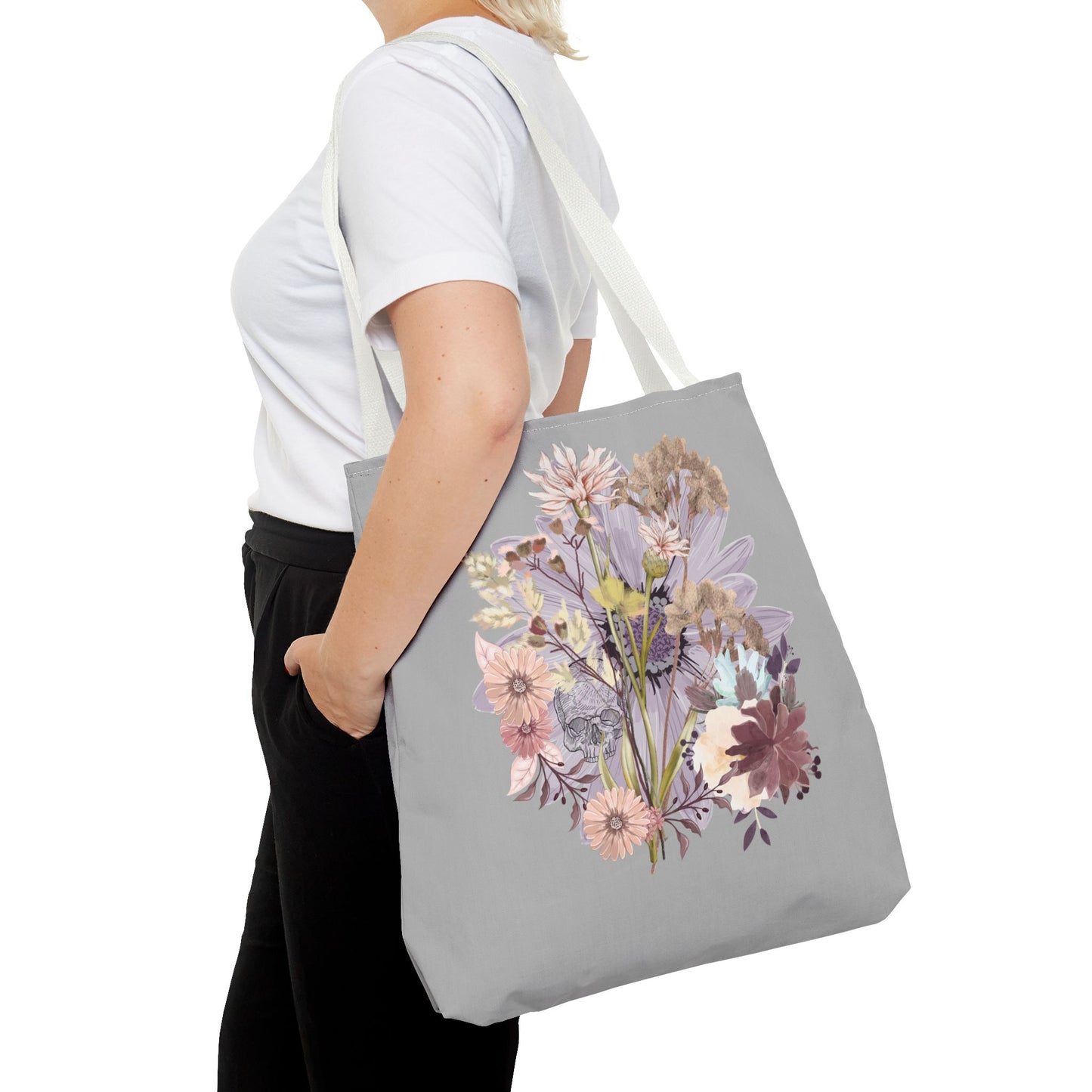 Floral Tote Bag - Vibrant Botanical Design, Spacious Shopping Companion, Eco-Friendly Gift for Nature Lovers, Perfect for Everyday Use