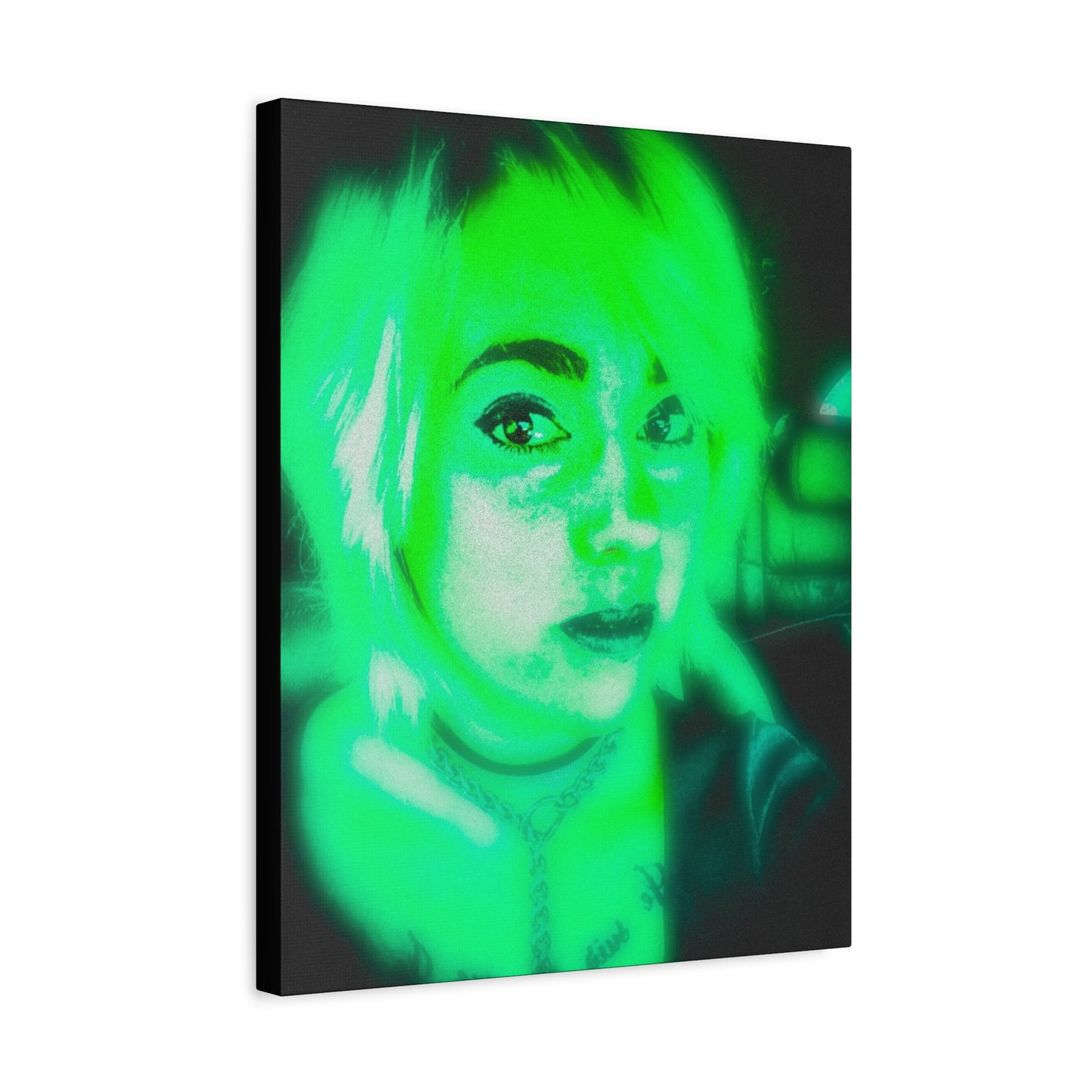 Canvas Wall Art, Unique Decor for Home, Personalized Gift, Funky Aesthetic, Green Vibe Art