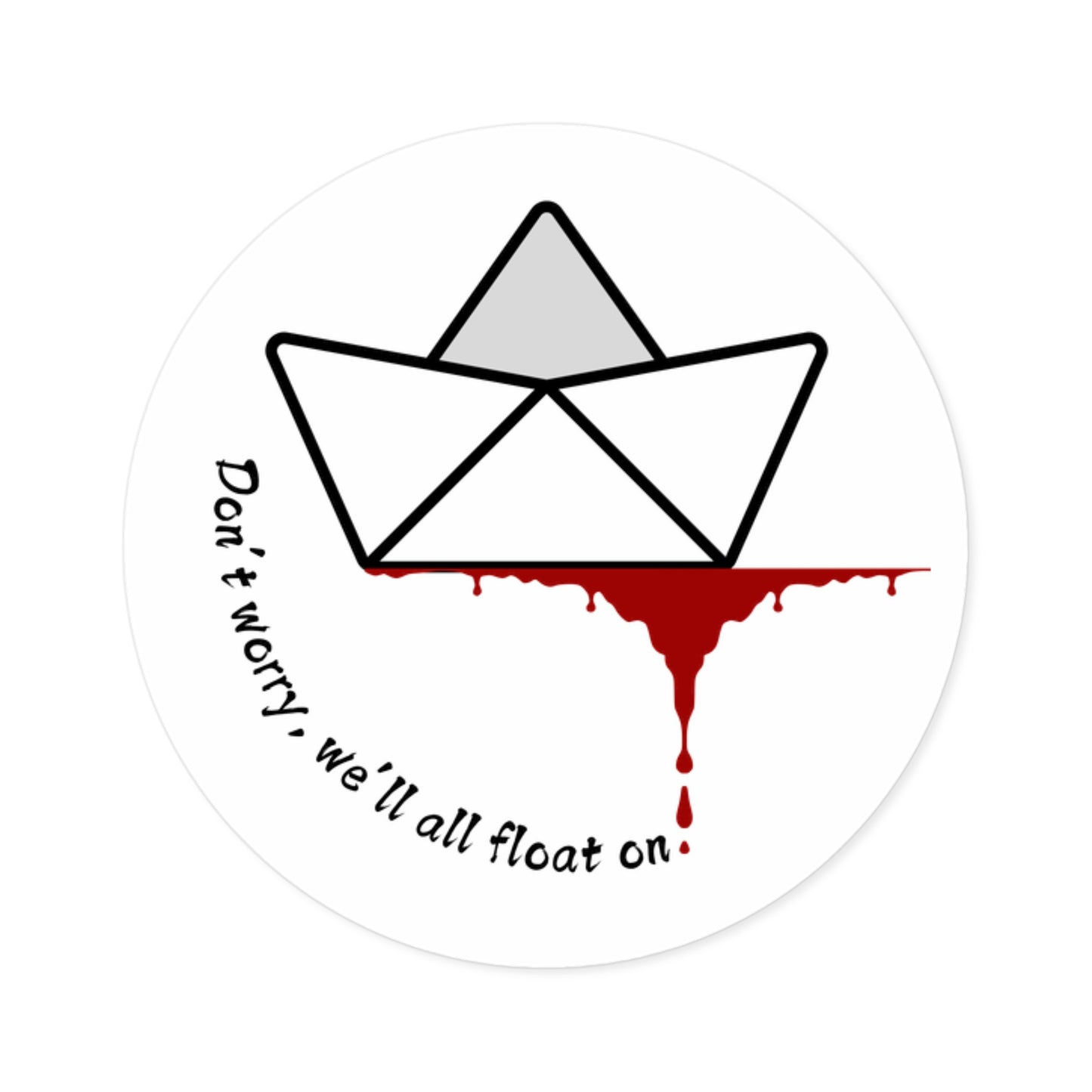 Floating On Round Stickers, Indoor\Outdoor