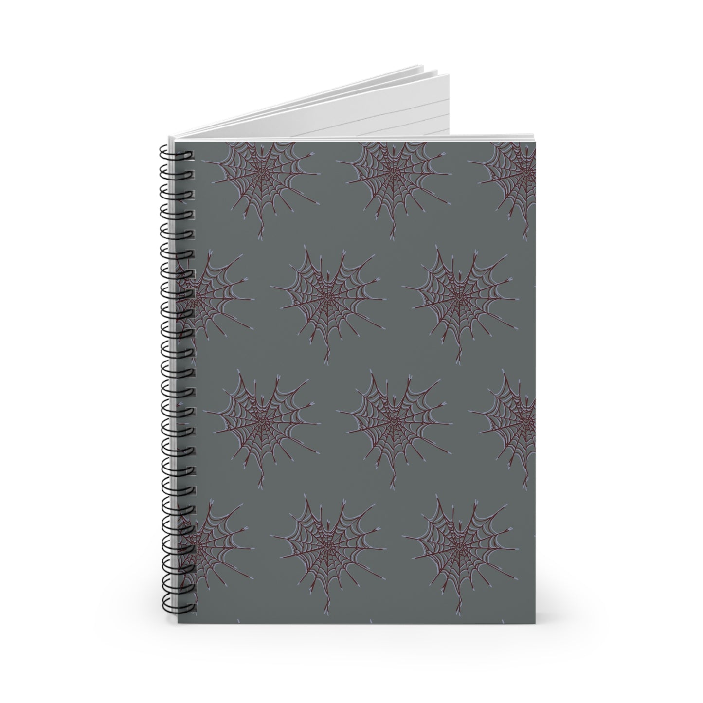 Spooky Spiderweb Spiral Notebook - Ruled Line, Halloween Journal, Witch Journal, Unique Stationery, Gift for Writers, Gothic Note Book