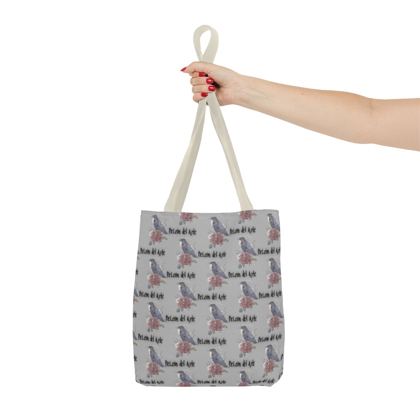 Charming Floral Tote Bag with Bird Design, Perfect for Casual Outings, Eco-Friendly Gift, Beach Bag, Everyday Carry-All