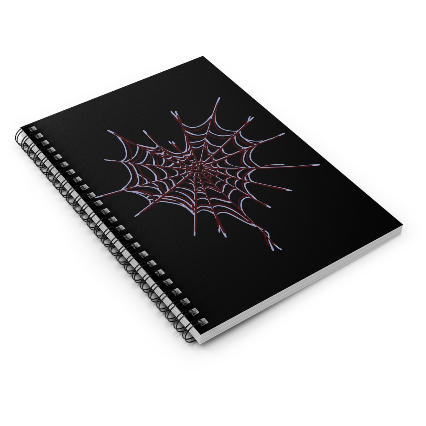 Gothic Spider Web Spiral Notebook - Perfect for Writers, Students, Halloween Decor, Journaling, or Unique Gift Ideas