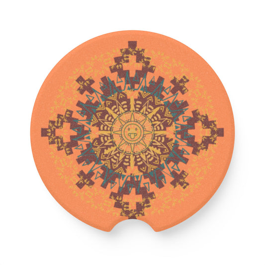 Rustic Soapstone Car Coaster - Bohemian Design, Car Accessories, Gift for Her, Home Decor, Eco-Friendly coasters