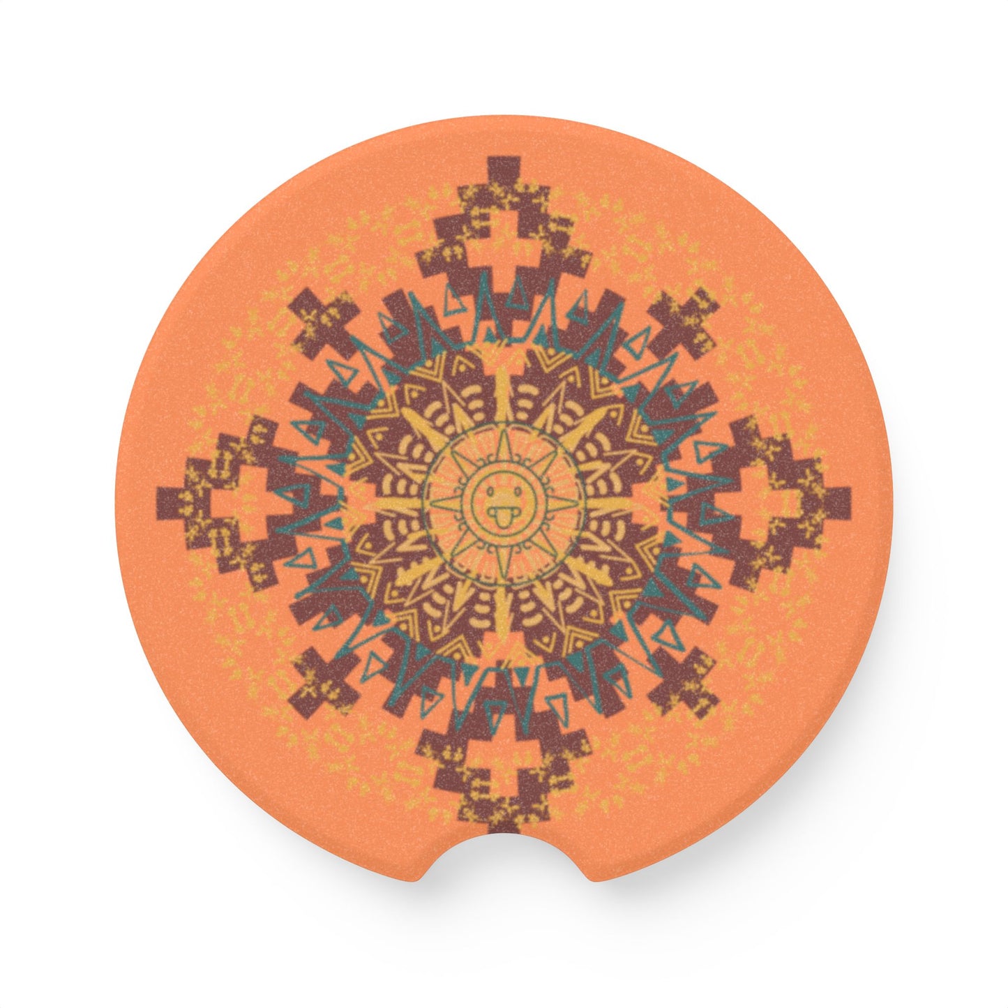 Rustic Soapstone Car Coaster - Bohemian Design, Car Accessories, Gift for Her, Home Decor, Eco-Friendly coasters