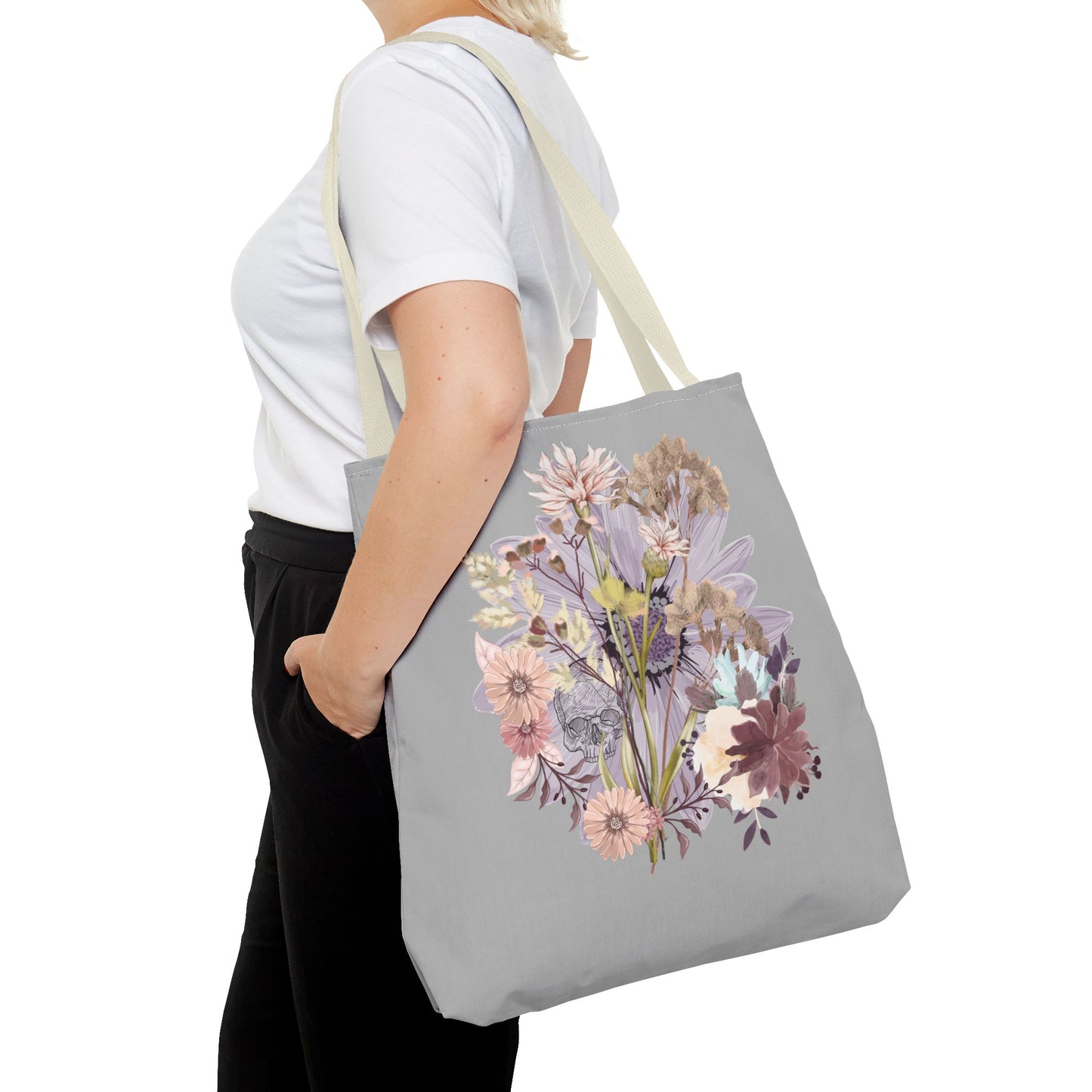 Floral Tote Bag - Vibrant Botanical Design, Spacious Shopping Companion, Eco-Friendly Gift for Nature Lovers, Perfect for Everyday Use
