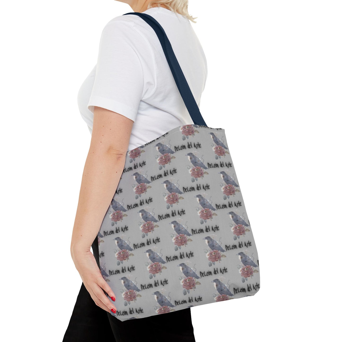 Charming Floral Tote Bag with Bird Design, Perfect for Casual Outings, Eco-Friendly Gift, Beach Bag, Everyday Carry-All