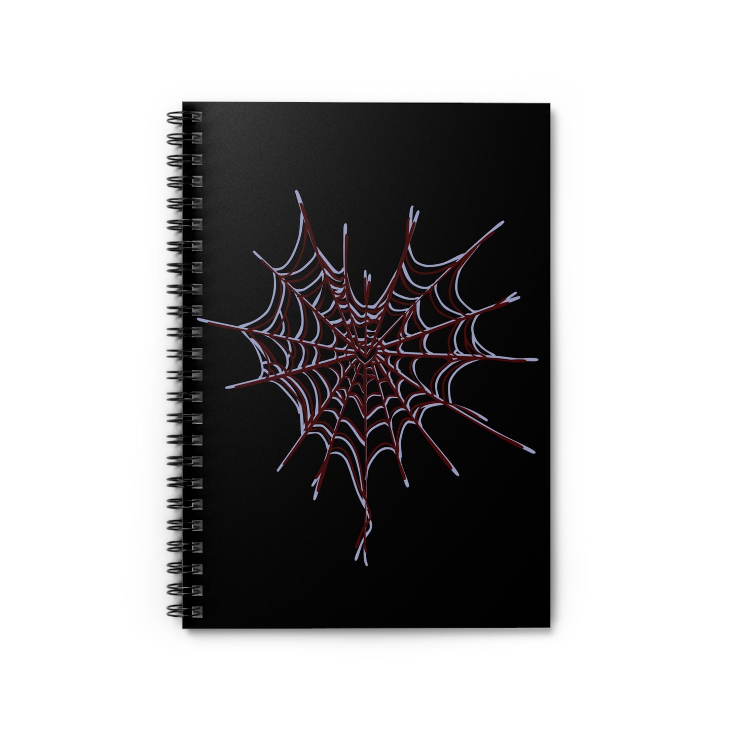 Gothic Spider Web Spiral Notebook - Perfect for Writers, Students, Halloween Decor, Journaling, or Unique Gift Ideas